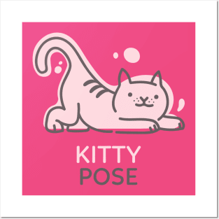 kitty pose Posters and Art